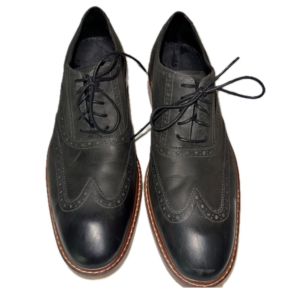 Cole Haan Colton Wingtip Oxford Black Nubuck Leather C20116 11.5 men’s